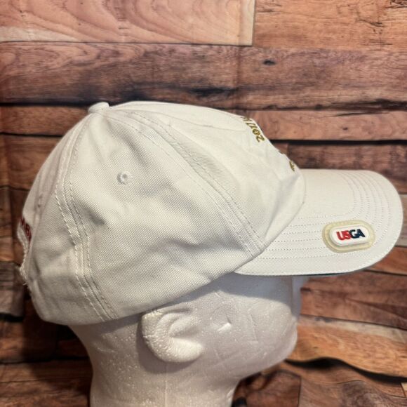 2017 U.S. Open Erin Hills Golf Cap Hat White Adjustable USGA Member Clover Logo - Picture 2 of 7